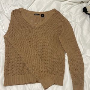 Light brown, loose fitting sweater